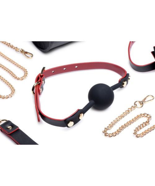Набір БДСМ з дорожньою сумкою Master Series: Bow — Luxury BDSM Set With Travel Bag, 11 предметів