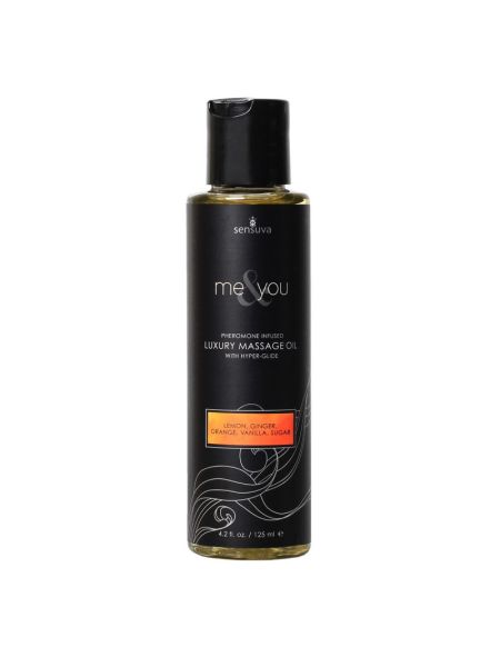 Масажна олія Sensuva Me&You Lemon, Ginger, Orange, Vanilla & Sugar (125 мл) із феромонами