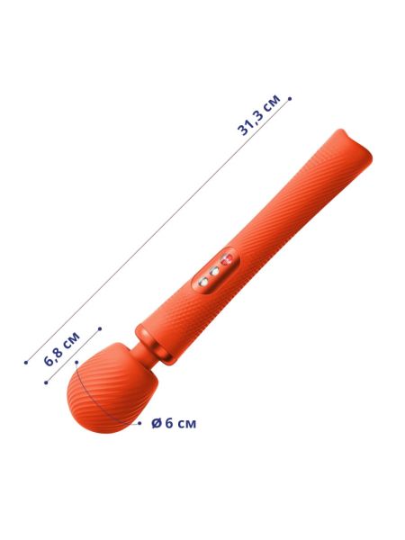 Вібромасажер Fun Factory VIM Vibrating Wand sunrise orange, суперпотужний та легкий, до 6 годин роботи