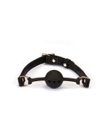 Повітропроникний кляп Liebe Seele Boudoir Amor Ball Gag Black, силіконова кулька, діаметр 4,3 см
