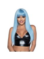 Довга блакитна перука Leg Avenue Long straight bang wig Blue, гладенька, 61 см