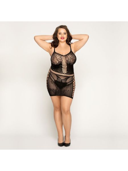 Сукня-сітка з метеликами Size Plus Black