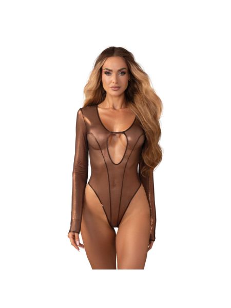 Боді Obsessive Soranna long-sleeved teddy 2XL/3XL