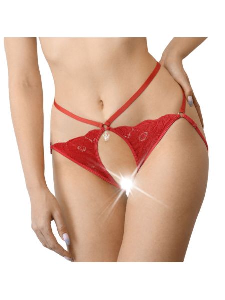 Сексуальні трусики з доступом Art of Sex - Lulu, розмір L-2XL, Червоний