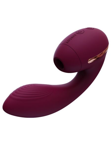 Вакуумний вібратор KISTOY Tina Mini Violet, вагінально-кліторальний