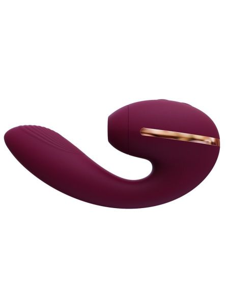 Вакуумний вібратор KISTOY Tina Mini Violet, вагінально-кліторальний