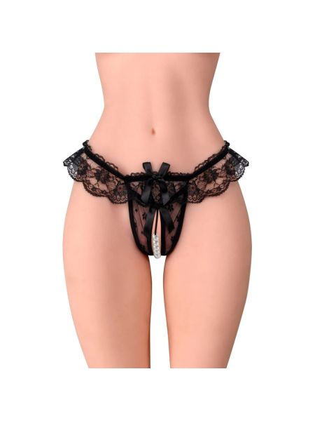 Трусики з перлинами Fashion Secret Romance Black