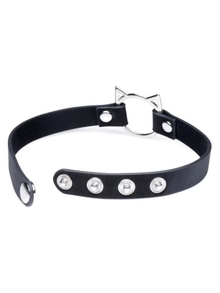 Чокер Master Series Kinky Kitty Ring Slim Choker - Black