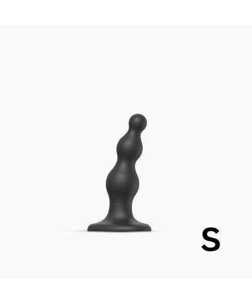 Насадка для страпона Strap-On-Me Dildo Plug Beads Black S