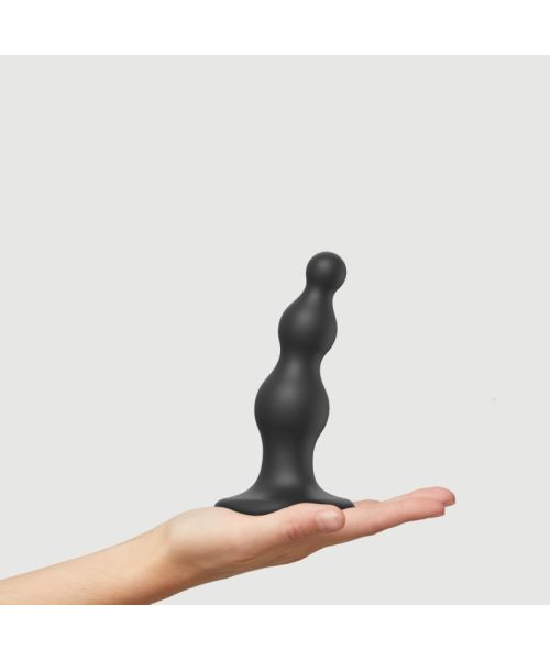 Насадка для страпона Strap-On-Me Dildo Plug Beads Black S