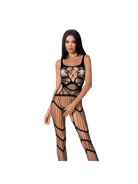 Бодістокінг Passion BS058 black, комбінезон, дуже повітряний