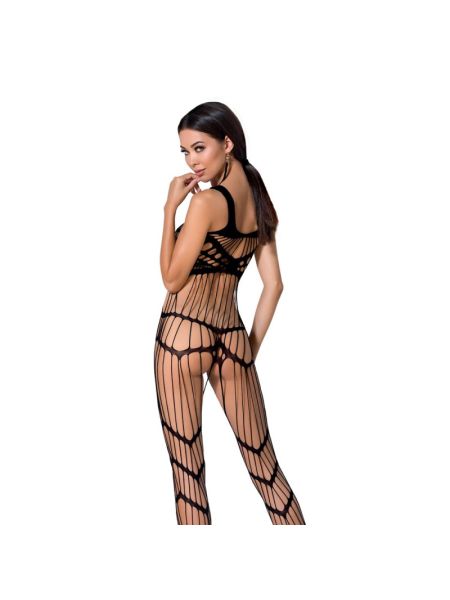 Бодістокінг Passion BS058 black, комбінезон, дуже повітряний