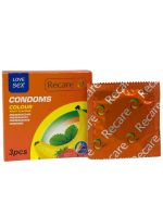 Презервативи Recare Color Fruit Flavour Condoms 3 шт, аромати: м'ята, банан, полуниця