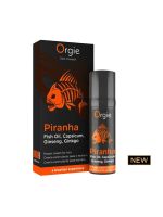 Крем для посилення ерекції Orgie Piranha 15 мл, жир піранії, женьшень, гінкго білоба та перець чилі
