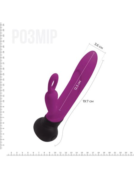 Вібратор з обертанням стовбура Adrien Lastic Mini Bonnie з петелькою для пальчика