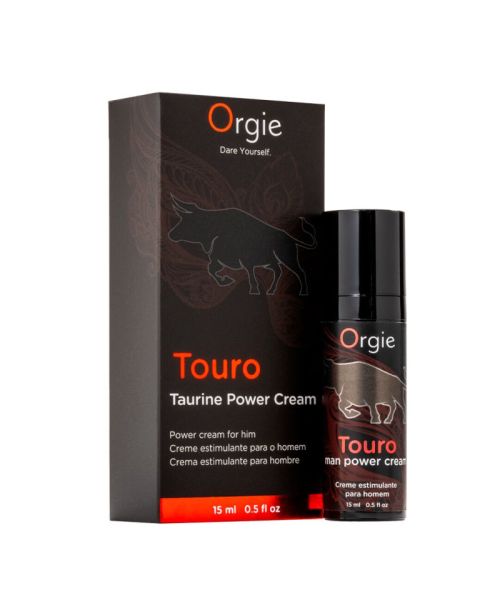 Крем для посилення ерекції Orgie Touro Power Cream, 15 мл, з таурином, гінкго та коренем женьшеню