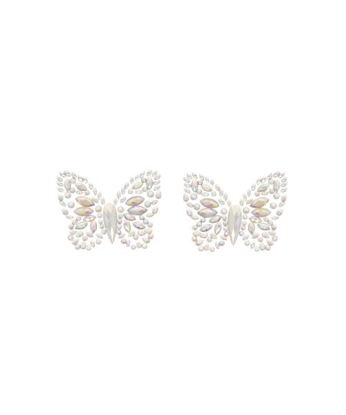 Пестис-метелики з кристалів Leg Avenue Chrysallis nipple sticker, наліпки, світяться у темряві