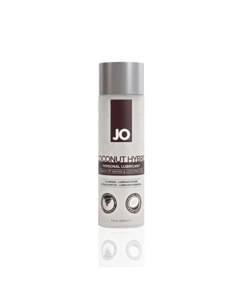 Змазка-крем з кокосовою олією JO Coconut Hybrid ORIGINAL (240 мл) біла