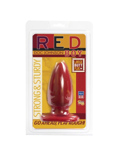 Анальна пробка-втулка Doc Johnson Red Boy - Large 5 Inch, макс. діаметр 5,5 см