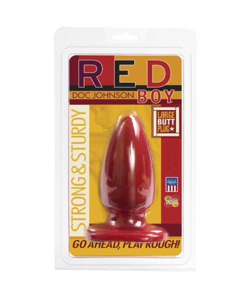 Анальна пробка-втулка Doc Johnson Red Boy - Large 5 Inch, макс. діаметр 5,5 см