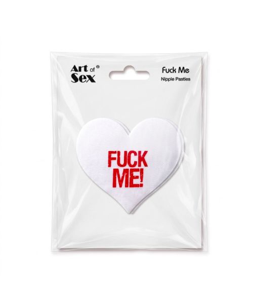 Пестис-сердечка Art of Sex - Fuck me, білий