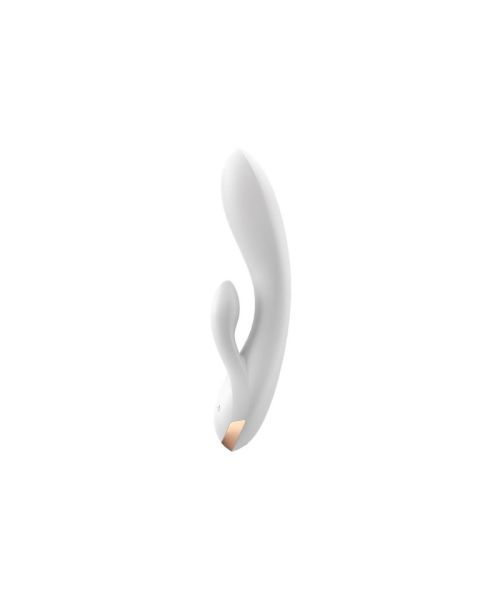 Смарт вібратор-кролик із подвійним відростком Satisfyer Double Flex White