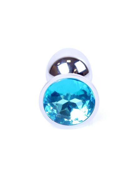 Анальна пробка - Jewellery Silver Plug - Light Blue