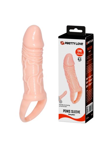 Насадка на член - Pretty Love Breyden Penis Sleeve Flesh