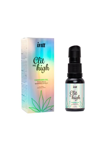 Збуджуючий спрей для клітора - Intt Clit Me High Cannabis Oil Tingling and Warming Effect, 12 мл