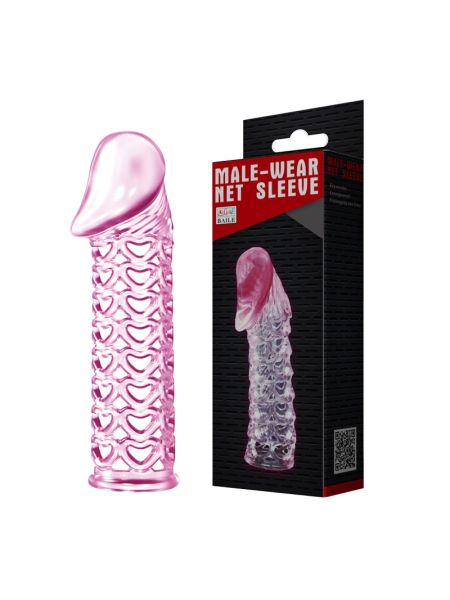 Насадка на член - Male-Wear Net Sleeve Pink