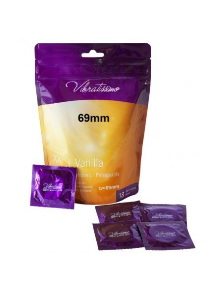 Презервативи - Vibratissimo XX ... L Vanilla, 69 мм, 18 шт.