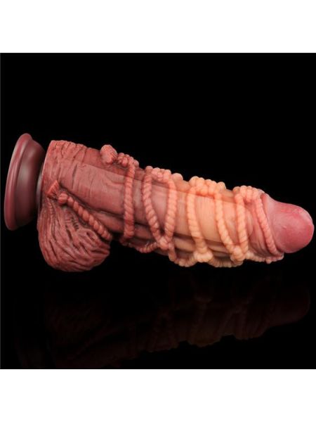 Фалоімітатор - Dual-Layered Silicone Cock With Rope 9.5" Flesh #1