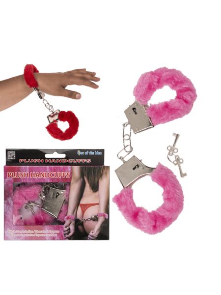 Наручники Plush Handcuffs With Keys Pink