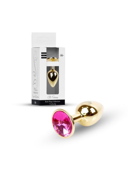 Анальна пробка - Jewellery Gold Plug Pink