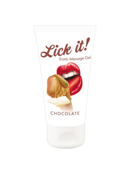 2в1 лубрикант та масажна олія - Lick It! Chocolate, 50 мл
