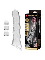 Подовжуюча насадка на член - Pretty Love Extension Penis Sleeve Clear, 28 см