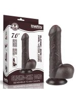 Фалоімітатор - Sliding-Skin Dual Layer Dong 7" Black