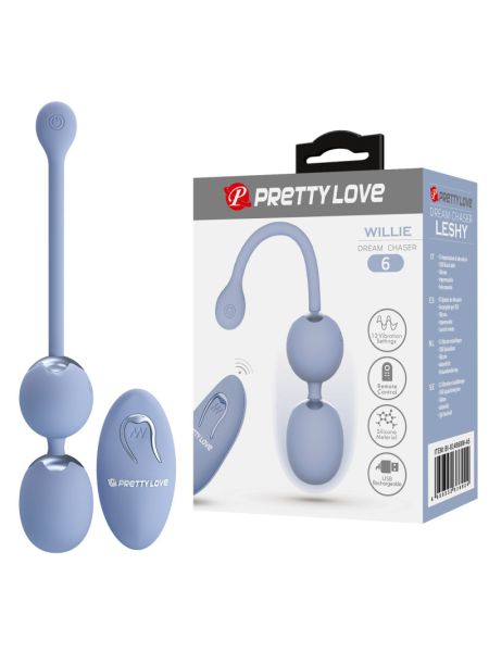 Вагінальні віброкульки - Pretty Love Willie Vibrating Kegel Balls Light Blue