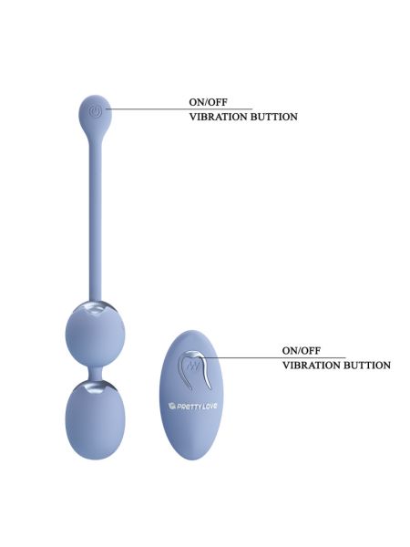 Вагінальні віброкульки - Pretty Love Willie Vibrating Kegel Balls Light Blue