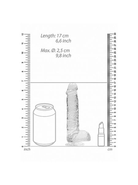 Фалоімітатор - Realrock Dildo 6" Transparent