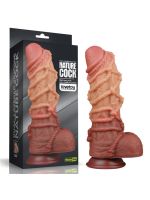 Фалоімітатор - Dual-Layered Silicone Cock With Rope 10.5" Flesh