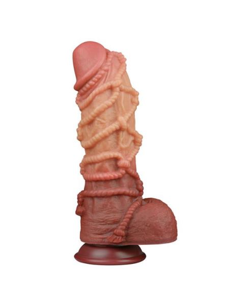 Фалоімітатор - Dual-Layered Silicone Cock With Rope 10.5" Flesh