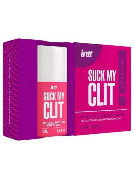 Гель для кліторальної стимуляції - Intt Suck My Clit Wild Strawberry, 15 мл