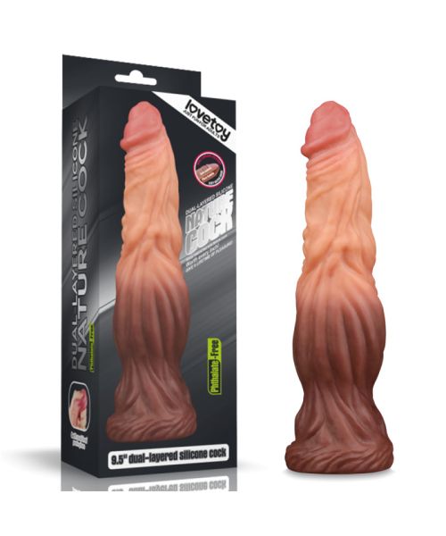 Фалоімітатор - Dual-Layered Silicone Cock 9.5" Brown