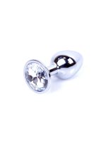 Анальна пробка - Jewellery Silver Plug - Clear