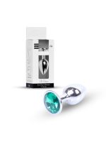 Анальна пробка - Jewellery Silver Plug Green