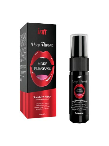 Спрей для глибокого горла - Intt Deep Throat Strawberry, 12 мл