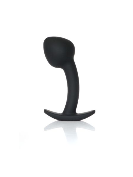 Анальна пробка - Silicone Black Curved Plug L