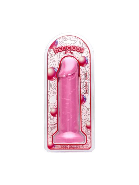 Фалоімітатор з ароматом жуйки- Toyz4lovers Delicious Dildo Bubble Gum, 25 см