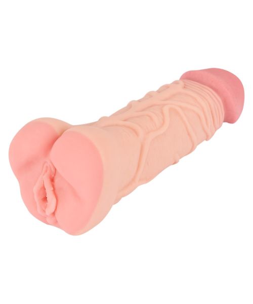 Насадка+мастурбатор - Nature Skin 2in1 Extension+Masturbator (+8 см)